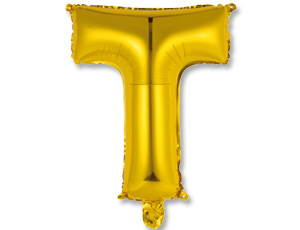 Буква "Т" 14" - золото/ Китай 1206-0821