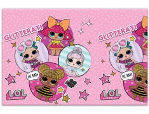 Скатерть "Куклы ЛОЛ" 120 см*180 см. 1502-4214