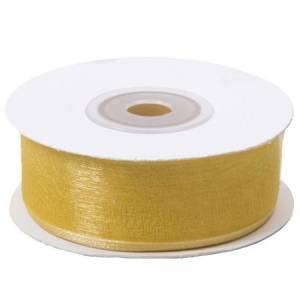 Лента Шифон 2,5 см.*22,85 м. Золото / 4887116
