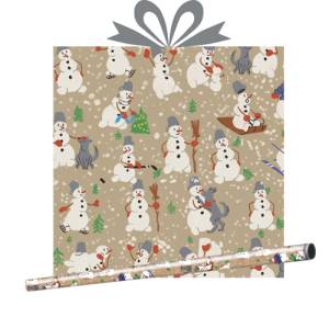 Бумага-крафт Снежные будни 0,7*1 м. (1 лист в рул)/КБ-4806