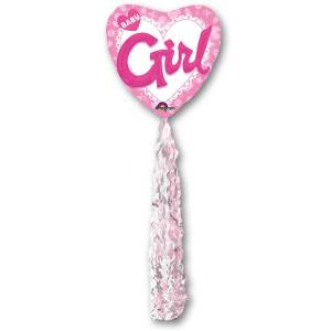 Подвеска-серпантин д/шара бел-розов 86 см./ 1302-0849