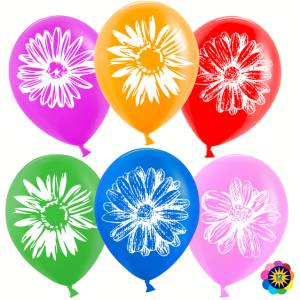 12" Ромашки, ассорти пастель (Малайзия)