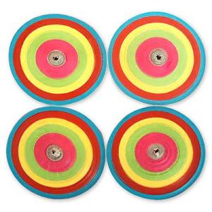 Конфетти-фрисби негорящ D 6,5 см ассорти, 4 шт.
