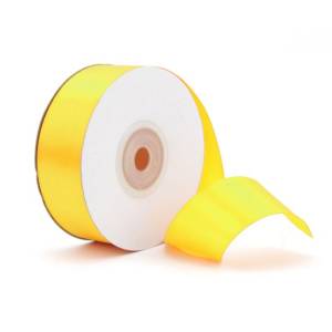 Лента атлас желтый 38мм*22,85м