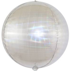 Сфера 3D Искрящаяся иллюзия серебро голография 24" (Китай)/ 550042