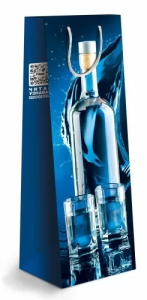 Пакет подарочный под бутылку (В) 35*14 см / 15.11.01096