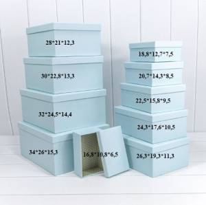 Коробка 34*26*15,3 см Голубой