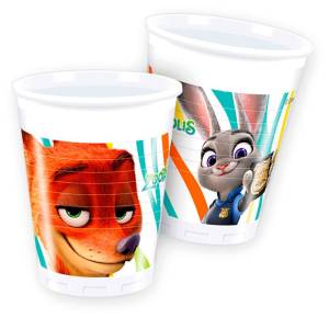 Стаканы "Зверополис" 200 мл. 8 шт.