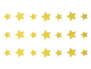 Гирлянда на нитке Звезды золот блеск 2,2м/1404-0527