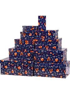 Коробка 13,5*8*5 см Лисички и веточки