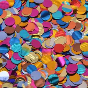 Конфетти фольга Круги Ассорти 1 см, 50 гр