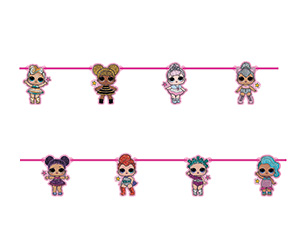 Гирлянда - буквы  "Куклы ЛОЛ", 2,30м 1505-1750       