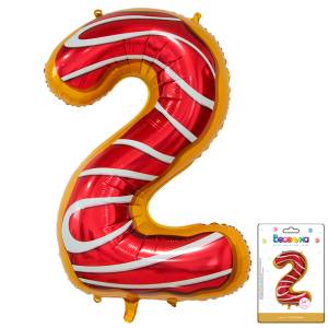 Цифра "2" Пончик 34"/ Китай 190018-2