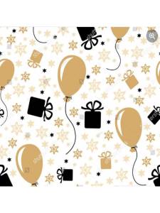 Бумага упак. "Шарики и подарки" 70*100 см 10 листов  /УБ-8949