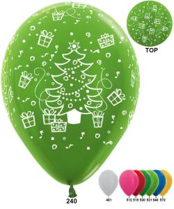 Новогодняя елка, 12" ассорти металлик