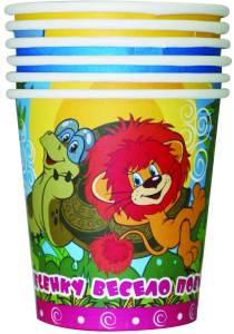 Стаканы бум."Львенок и Черепаха" (5шт) 784380