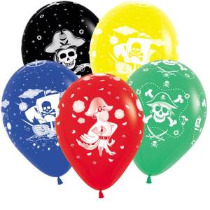Пиратский стиль (4 диз.) пастель ассорти 12" /50 шт (Колумбия)