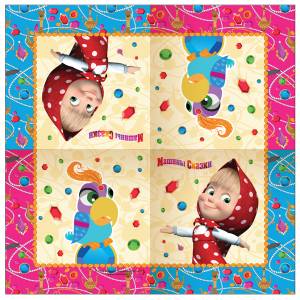 Салфетки бумажные "Машины сказки",33*33 см 20 шт.