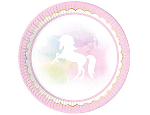 Тарелки  "Единорог Акварель" 23 см. 8 шт. 1502-3215