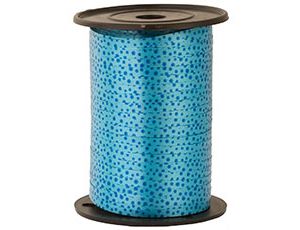 Лента 5мм х500м голуб рис Горошек синий