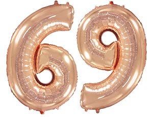 Цифра "6" - розовое золото/ Flexmetal