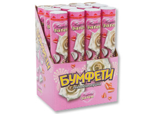 Бумфети 30 см. "Лепестки +сердц фольг" / 1501-3731