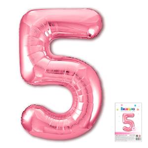 40" Цифра "5" Нежно-розовый/ Китай-Веселуха 317405ВP