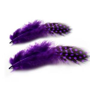 Перья пятнистые Фиолетовые (6-8 см) 20 шт. / 172019