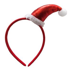 Ободок Новогодний колпак, красный/6230557
