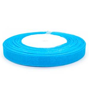 Лента Органза 1,2 см.*45,72 м Голубая