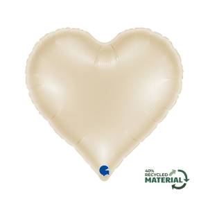 18" Сердце сатин Cream new (Grabo) / 1204-1769