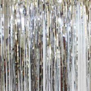 Занавес "Дождик" серебряный 2,4 м* 0,91м. (Китай) 1707212