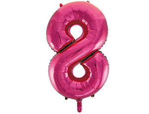 Цифра "8" - фуксия 40"/ Китай