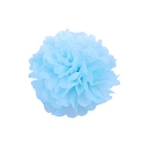Помпон из бумаги 16 см. (светло-голубой)