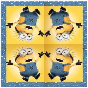 Салфетки бумажные "Миньоны" 33 см 20 шт.