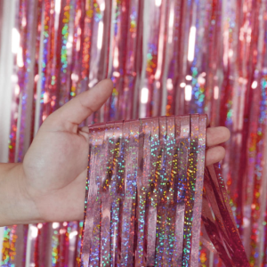 Занавес "Дождик" Сиреневый Голография 100*200 см (Китай) 6014418