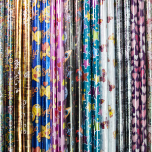 Бумага упак. ассорти дизайнов металлик  0,7*1 м/888262/1