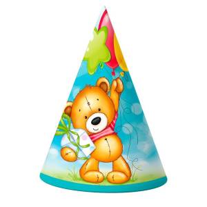 Колпак  "С ДР Милый Мишка" (6 шт.)/706015