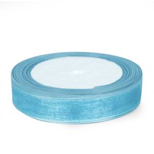 Лента Органза 1.2 см.*22.85 м Голубой / О121093