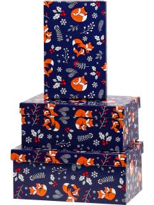 Коробка 19*12*7,5 см Лисички и веточки