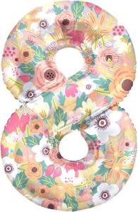 Цифра "8" Цветочный вальс 34"/ Китай 131438