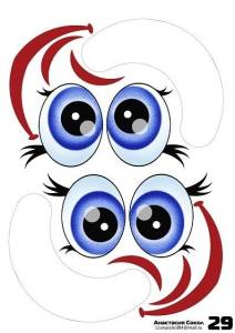 Наклейки "Глаза Рты №29"(6 комплектов на листе)/1960-29