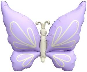 37" Нежная бабочка, сиреневый сатин / Китай 27420/ 27257Р