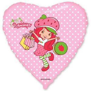 18" Девочка Клубника с подарками ( Flexmetall)/1202-1192