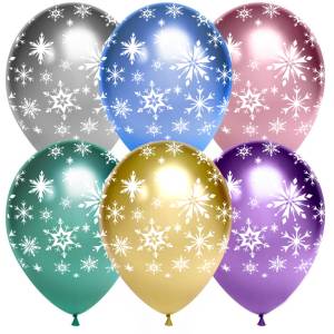 12" Искры снежинок, ассорти хром (Китай)/ 25 шт 612785