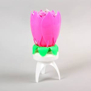 Свеча-цветок крутящийся 14,5см 2919693