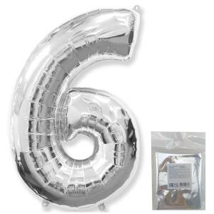 Цифра "6" - серебро в упак/ Flexmetal 1207-3068