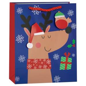 Пакет "Новогодний олень" 23*18*10/ KR2696S4