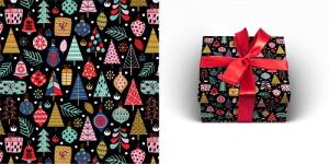 Бумага упак. Стильный праздник 70*100см (10 листов) /УБ-0719 Optima  