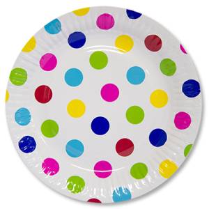Тарелки "Горошек мульти" 23 см. 6 шт.